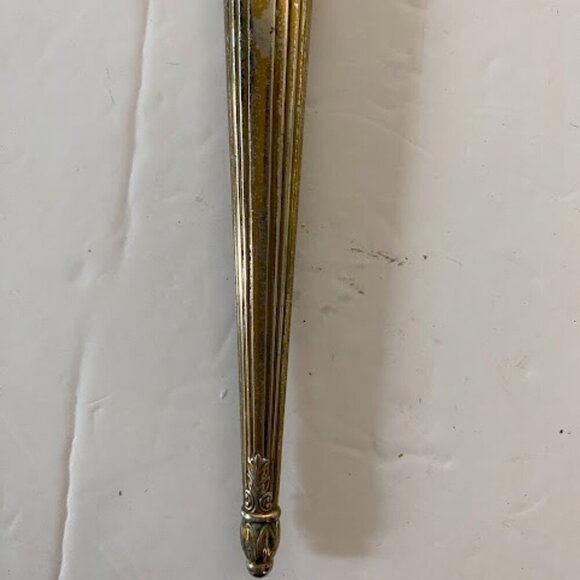 Antique Art Deco Brass Hand Mirror and Hair Brush Vanity Set main image 11